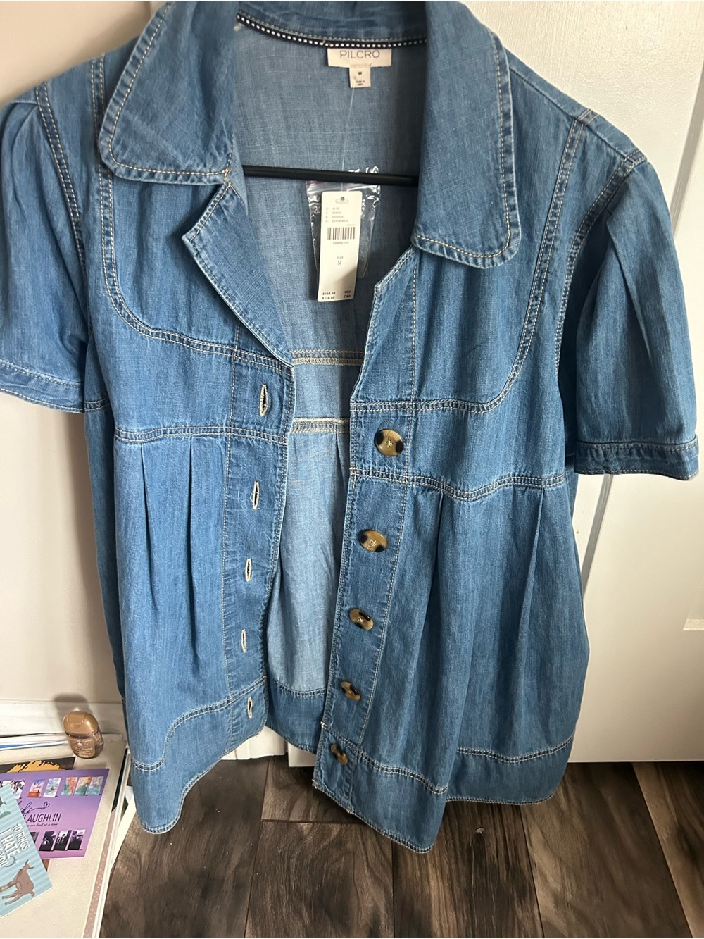 Anthropologie
Pilcro Light Blue Denim Short-Sleeve Jacket